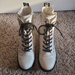 GBG off white combat boots Women's